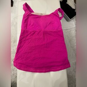 Hot pink Lululemon built in Bra tank top